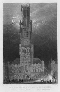 Pörssin torni, Brugge (kaiverrus) tekijältä William Henry Bartlett