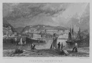 Torquay, Devonshire (kaiverrus) tekijältä William Henry Bartlett