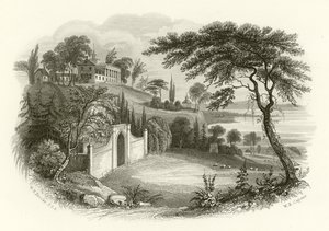 Washingtonin asuinpaikka ja hauta, Mount Vernon, Potomac-joen varrella.
