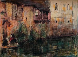 Canal Scene, Quimperle, c1907.