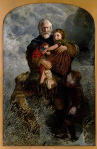 Massaker von Glencoe, Flüchtlinge / Gemälde v. W.H.Fisk