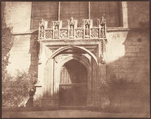 Vanha ovi Magdalen Collegessa, Oxford, huhtikuu 1843 (kuva). tekijältä William Henry Fox Talbot