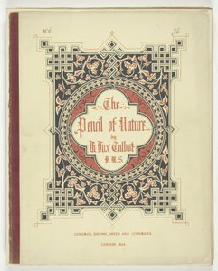 Kansi ja teksti "The Pencil of Nature", Lontoo, 1844 tekijältä William Henry Fox Talbot