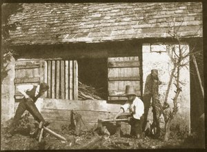 Puunkaivertajat, 1845 (suolapaperipainatus kalotypianegatiivista) tekijältä William Henry Fox Talbot