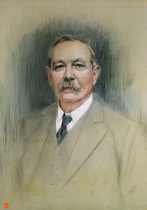 Sir Arthur Conan Doylen muotokuva (pastelli paperille)