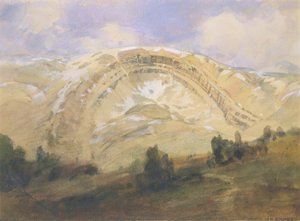 Taitetut kerrostumat, suuri geologinen kaari, Colorado tekijältä William Henry Holmes