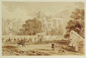 Hardwick Old Hall (akvarelli paperille) tekijältä William Henry Hunt