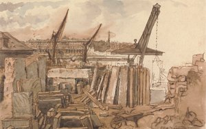 Waterloon sillan rakentaminen tekijältä William Henry Hunt