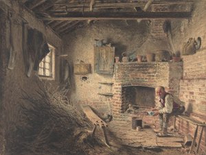 Puuhakkurin aamiainen Oksakeräilijän ateria, n. 1832-34. tekijältä William Henry Hunt