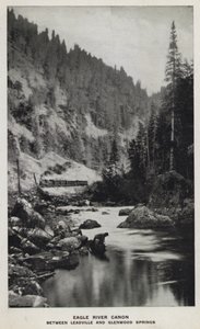 Coloradon kanjonit: Eagle River Canon, Leadvillen ja Glenwood Springsin välissä (m/w kuva) tekijältä William Henry Jackson