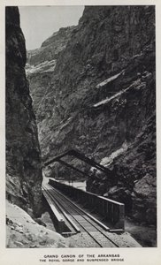 Coloradon kanjonit: Arkansasin Grand Canon, Royal Gorge ja riippusilta (m/v kuva) tekijältä William Henry Jackson
