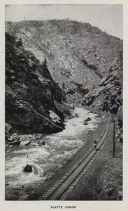 Coloradon kanjonit: Platte Canon (m/w kuva) tekijältä William Henry Jackson