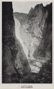 Coloradon kanjonit: Platte Canon, Deansburyn yläpuolella (m/v kuva) tekijältä William Henry Jackson