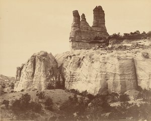 Navajokirkko lähellä Fort Wingatea, New Mexicossa tekijältä William Henry Jackson