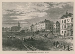 Kennington Common ja kirkko vuonna 1830 tekijältä William Henry Prior