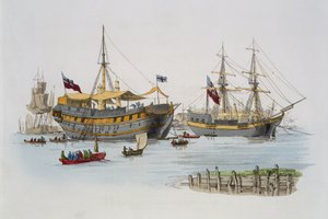 Prison Ships, julkaisusta Costume of Great Britain, julkaisija William Miller, 1805