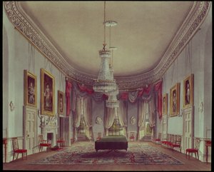Ruokasali, Frogmore Pynen "kuninkaallisista asunnoista", 1818 tekijältä William Henry Pyne
