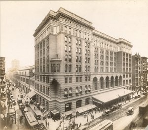 Market Street osoitteessa 12th, 1912 (valokuvavedos)