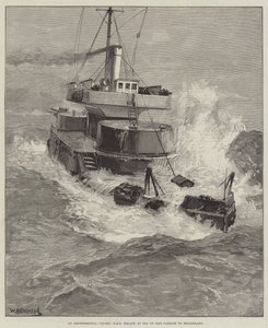 Kokeellinen risteily, HMS Hecate merellä matkallaan Helgolandiin