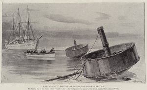 HMS Alacrity vierailee Yalun taistelun paikalla tekijältä William Heysham Overend