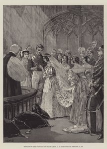 Kuningatar Victorian ja prinssi Albertin häät St Jamesin palatsissa 10. helmikuuta 1840