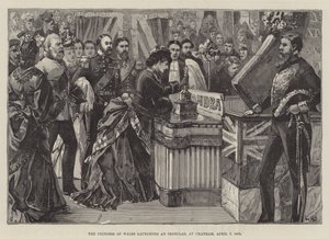 Walesin prinsessa lanseeraa rautaverisen Chathamissa 7. huhtikuuta 1875