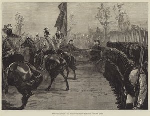 Royal Review, vartijaprikaati marssii kuningattaren ohi
