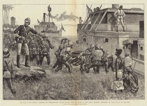 Soudanin sota, joka alkaa Khartumista, Sir Charles Wilson Sussexin rykmentin saattajan kanssa lähti Gubatiin nousemaan Niiliä tekijältä William Heysham Overend