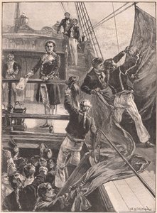 Kapina Spitheadissa: punaisen lipun laskeminen AD 1797
