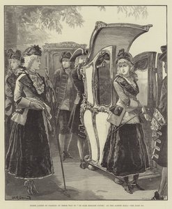 Kolme muodin naista matkalla Ye Olde English Fayreen Albert Hallissa tekijältä William Heysham Overend