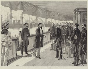 Khediven vierailu Duke of Connaughtille HMS Heliconissa