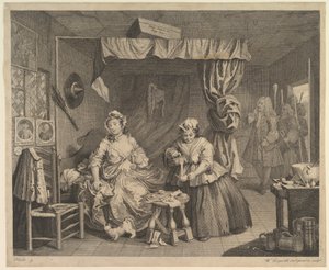 Porton elämä, laatta 3 tekijältä William Hogarth