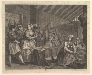 A Porton edistyminen, levy 4, huhtikuu 1732. tekijältä William Hogarth