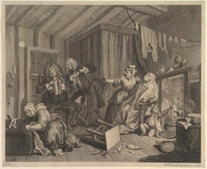 A Porton edistyminen, levy 5, ennen huhtikuuta 1732. tekijältä William Hogarth