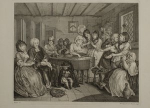 Porton vaiheita: laatta 6 tekijältä William Hogarth