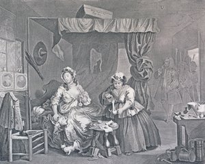 Porton edistyminen, levy 3: tuomarin pidätti, 1732 (etsaus ja kaiverrus) tekijältä William Hogarth