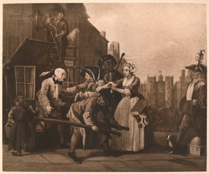 A Rakes Progress - 4: The Arrest, 1733. tekijältä William Hogarth