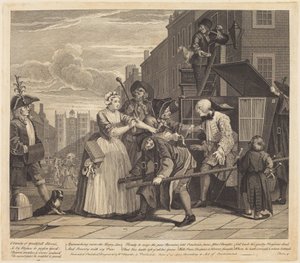Elostelijan tie: laatta 4 tekijältä William Hogarth