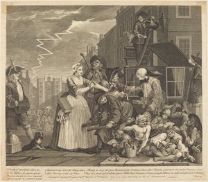 Elostelijan tie: laatta 4 tekijältä William Hogarth