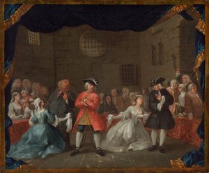 Kohtaus Kerjäläisoopperasta, 17281729. tekijältä William Hogarth