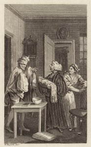 Kohtaus Tristram Shandysta tekijältä William Hogarth