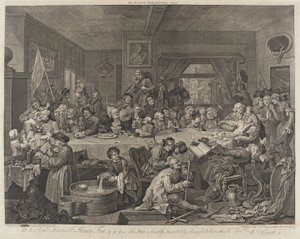 Vaalipäivälliset tekijältä William Hogarth