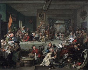 Vaaliviihde, 1755 tekijältä William Hogarth