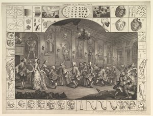 Kauneuden analyysi, levy 2, 5. maaliskuuta 1753. tekijältä William Hogarth