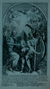 Burleski Kentsin alttaritaululla St Clement Danesissa, n. 1725 tekijältä William Hogarth