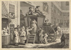 Maaseutukievarin piha tekijältä William Hogarth
