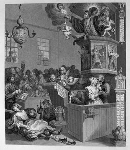 Uskollisuus, taikausko ja fanaattisuus tekijältä William Hogarth