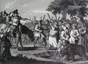 Etukappale Samuel Butlerin Hudibrasille tekijältä William Hogarth