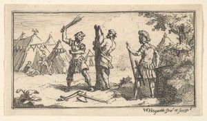 Fustigatio John Beaver, Rooman sotilaalliset rangaistukset, 1725, vuoden 1725 jälkeen. tekijältä William Hogarth