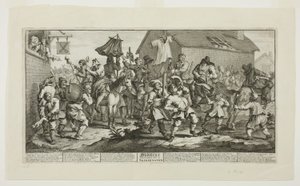 Hudibras ja Skimmington, Hudibrasin seitsemäs kilpi. tekijältä William Hogarth